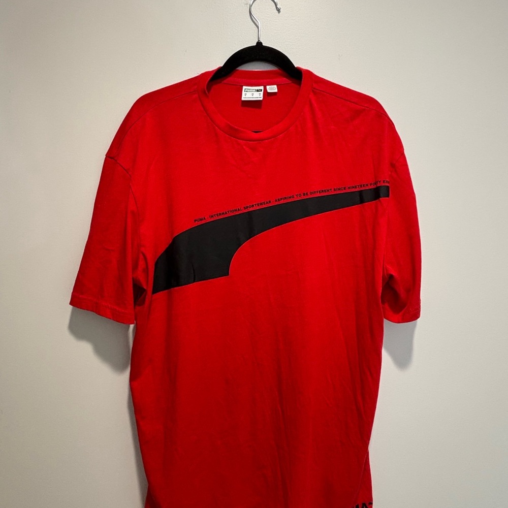 Puma Men's Red Short Sleeve Tee